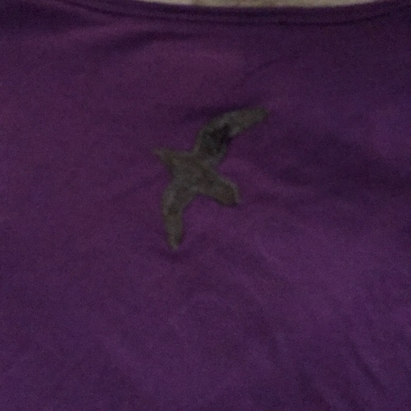 TORY BURCH SEQUINED BIRD VNECK SHIRT PURPLE 🦅 - Picture 6 of 8